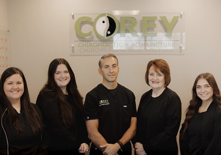 Dr. Russell Corey from Corey Chiropractic & Acupuncture P.C. with the staff members.